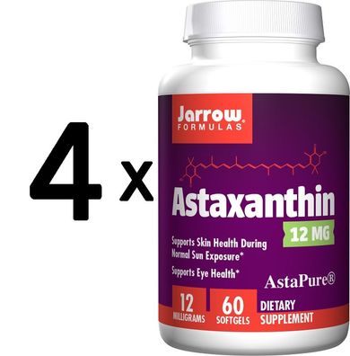 4 x Astaxanthin, 12mg - 60 softgels