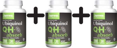 3 x Ubiquinol QH-absorb, 200mg - 30 softgels