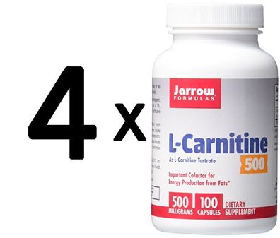 4 x L-Carnitine, 500mg - 100 caps