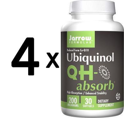 4 x Ubiquinol QH-absorb, 200mg - 30 softgels