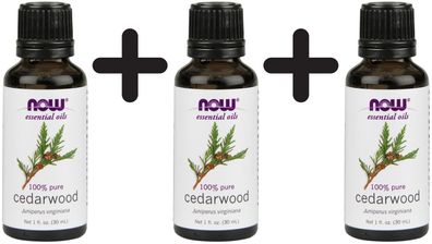 3 x Essential Oil, Cedarwood Oil - 30 ml.