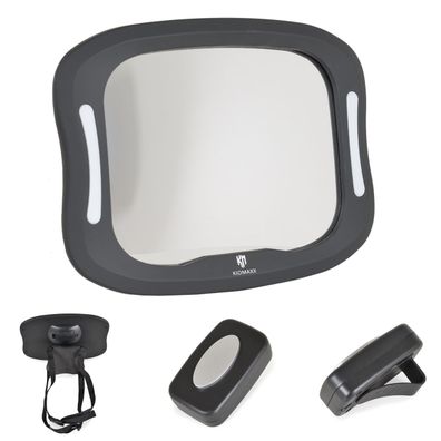 Moni Baby Autospiegel Reflex LED-Licht Fernbedienung, Rücksitzspiegel fürs Auto