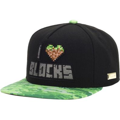 BLOCKS Mister Tee Caps & Kappen - Gaming Snapback Cap mit Minecraft Blocks 3D Logo