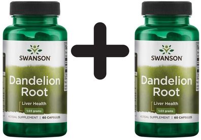 2 x Dandelion Root, 515mg - 60 caps