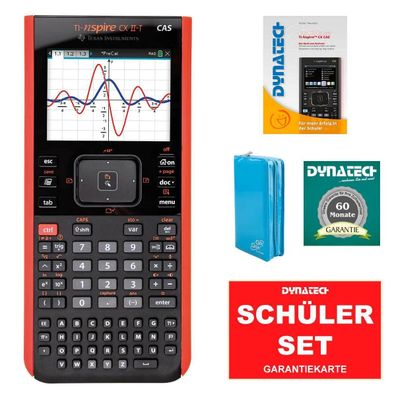 Taschenrechner TI NSP CX II T CAS + Schutztasche + Handbuch + Garantie Blau