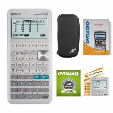 Taschenrechner Casio FX-9860 G III+ Tasche + Buch + Displayschutz + Garantie Set