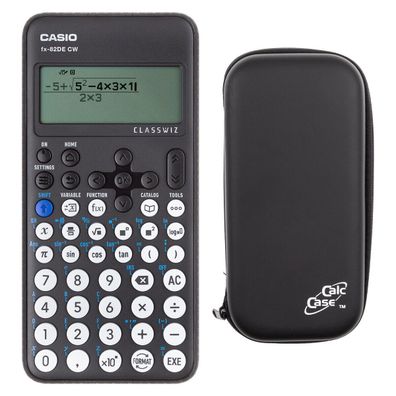 Taschenrechner Casio FX DE CW wissenschaftlicher Rechner + CalcCase Schutztasche