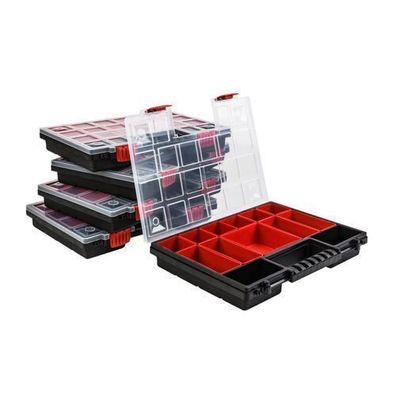 Sortimentskasten Kunststoff x5 Sortimentsbox NORP14 Rot Sortierbox