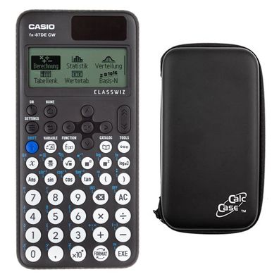 Casio FX-87 DE CW mit CalcCase-Schutztasche (Gr. Taschenrechner)