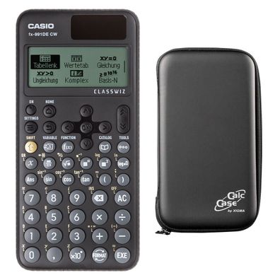 Casio FX-991 DE CW mit CalcCase-Schutztasche (Gr. Taschenrechner)