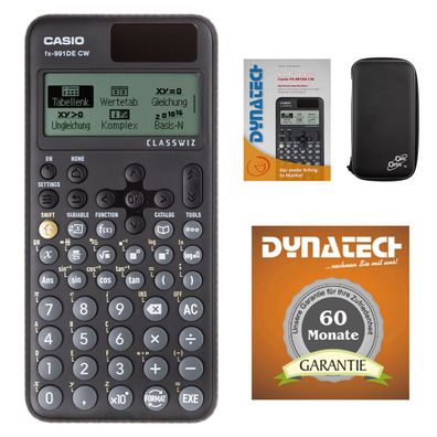 Casio FX-991 DE CW mit CalcCase-Schutztasche, Arbeitsbuch und Garantie