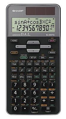 Sharp EL-520 TG GY - Schulrechner - grau (Gr. Taschenrechner)