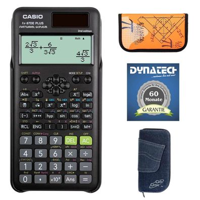 Casio FX-87 DE+2nd mit Jeans-Tasche, Zirkelset und Garantieverlängerung