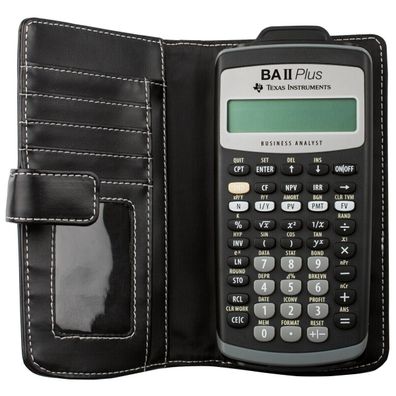 Taschenrechner TI BA II Plus Wissenschaftlicher Rechner + Schutztasche schwarz