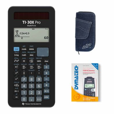 Taschenrechner Schutztasche Handbuch TI 30 X Pro Schutzhülle Garantie SET Hülle