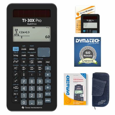 Taschenrechner TI 30 X Pro MP + Schutztasche + Arbeitsbuch Im Fokus + Garantie