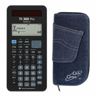 Taschenrechner SET MathPrint TI 30 X Pro Schulrechner Rechner + Schutztasche