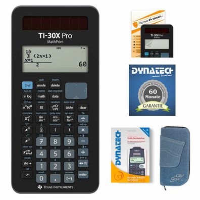 TI-30 X Pro MP + Schutztasche Jeans + Buch + Displayschutz + Garantie 60M