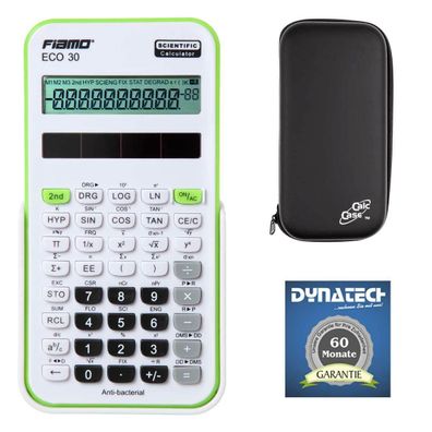 Fiamo ECO 30 w/ g - Taschenrechner mit Schutztasche und Garantie (Gr. Taschenrechner)