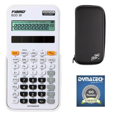 Fiamo ECO 30 w/ w - Taschenrechner mit Schutztasche und Garantie (Gr. Taschenrechner)
