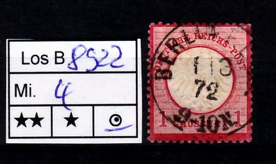 Los B8922: Deutsches Reich Mi. 4, gest.