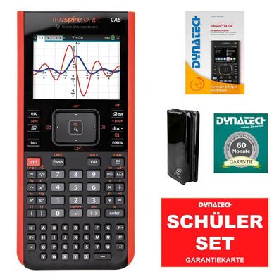 Taschenrechner TI NSP CX II T CAS + Schutztasche + Handbuch + Garantie Schwarz