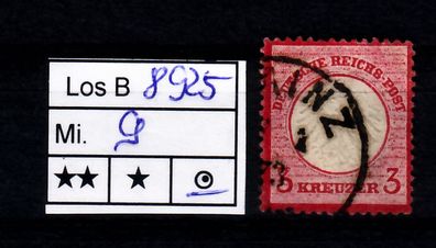 Los B8925: Deutsches Reich Mi. 9, gest.