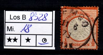 Los B8928: Deutsches Reich Mi. 18, gest.