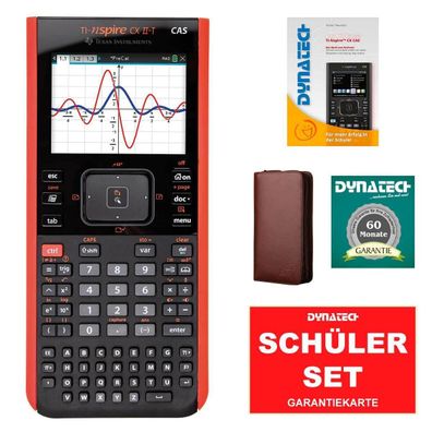 Taschenrechner TI NSP CX II T CAS + Schutztasche Braun + Handbuch + Garantie Set