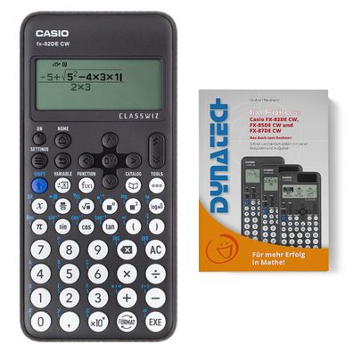 Casio FX-82 DE CW mit Arbeitsbuch (Gr. Taschenrechner)