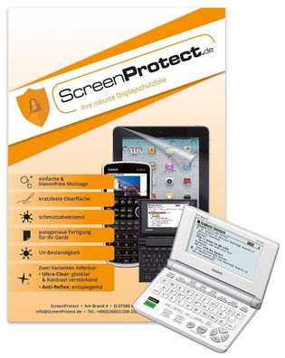 ScreenProtect Displayschutzfolie UltraClear für Casio EW-G200 (Folie und Tuch)