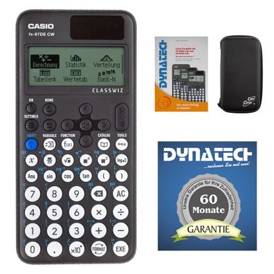 Casio FX-87 DE CW mit CalcCase-Schutztasche, Arbeitsbuch und Garantie