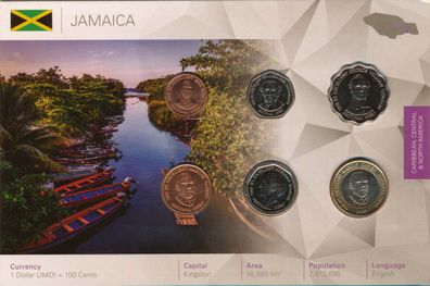 Jamaica Kursmünzenset stgl. verschweisst in Karte*