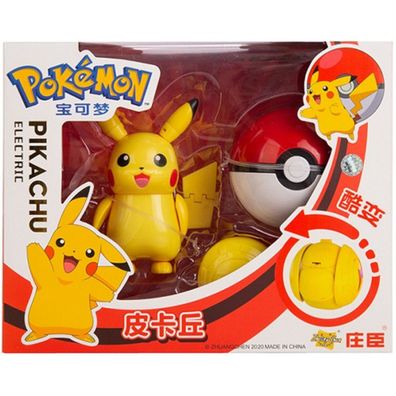 Pikachu Pokéball Poké Balls Sammler Spielzeug Figur mit Pokeball Pokemon Pokeballs