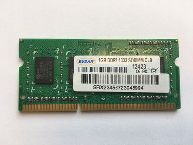 Arbeitsspeicher EUDAR 1GB DDR3 1333 SODIMM CL9 und kompatibel zu allen Notebooks