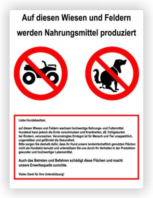 Hinweisschild Betreten Befahren verboten 300x400mm wetterfest, 3mm, Aluverbund
