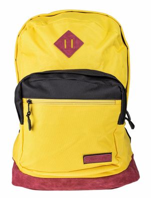 BestLife Schulrucksack für Laptop und Tablet bis 15,6 Zoll gelb / rot / schwarz