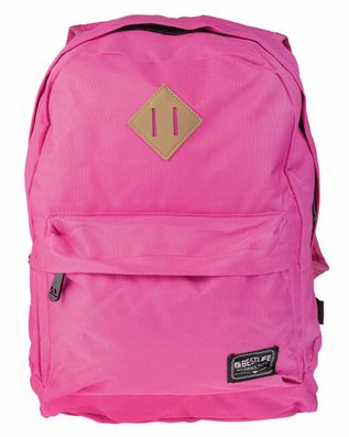 BestLife Schulrucksack für Laptop und Tablet bis 15,6 Zoll pink