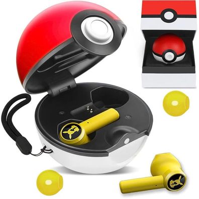 Neue 5.0 Pikachu Razer Bluetooth-Kopfhörer - Pokemon Ohrhörer mit Pokéball Ladehülle