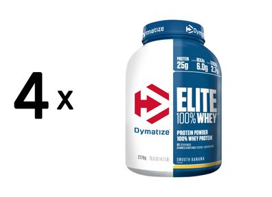 4 x Dymatize Elite Whey (2170g) Smooth Banana