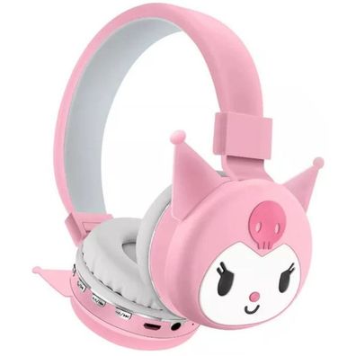 Sanrio KUROMI Bluetooth-Kopfhörer - Sanrio Kuromi Rosa Bluetooth Kopfhörer