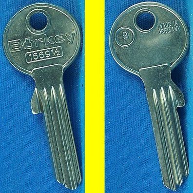 Schlüsselrohling Börkey 1669 1/2 Profil 8 für verschiedene Multi Profilzylinder