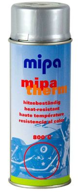 1x Mipa Mipatherm Spray silber 400ml bis 800°C hitzebeständig Thermolack Auspuff