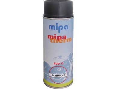 Mipa Mipatherm Spray schwarz 400ml bis 800°C Thermolack Auspuff Ofenlack