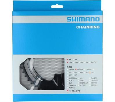 Shimano Kettenblätter FC-RS510, 50 Zähne (MS), 110 mm, Schwarz, Aluminium/ Resin ...