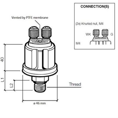 Veratron VDO Öldruck Sensor 5bar/80psi, 1p, M10x1 360081030002K