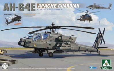 Takom TAK2602 1:35 AH-64E APACHE Guardian ATTACK Helicopter- NEU