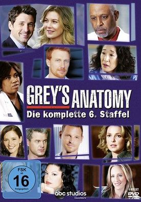 Greys Anatomy - Kompl. Staffel #6 (DVD) Repack 6DVDs - Disney - (DVD Video / ...