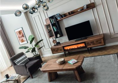 Wohnzimmer Exklusive Garnitur Designer TV-Ständer Lowboard Couchtisch