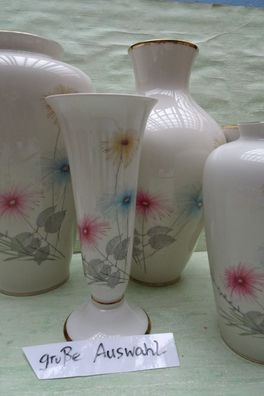 Alka Kunst Rhapsodie große Vasen Bodenvasen xxl rosa gelb & blaue Blüten Blumen